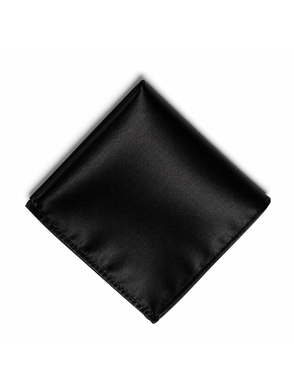Black Satin Pocket Square 9x9 Mens Handkerchief Formal